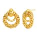 Women's Jewelry Retro Twist K Gold Temperament Earring Circle Earrings Cold Style Corn Chain Hollow Earrings_ipsvogv.com