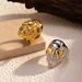 Women’s Jewelry Set Fashion Gold Electroplated Exaggerated Skull Stainless Steel Ring Ring_ipsvogv.com