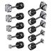 2mm-6mm 1pair Medical Stainless Steel Black Crystal Zircon Ear Studs Earrings Tragus Cartilage Hypoallergenic Screws Piercing Jewelry For Men Women_ipsvogv.com