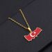 hot selling Turkish map pendant stainless steel necklace oil drop map geometric ethnic style jewelry_ipsvogv.com