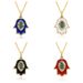 Hot Selling Jewelry Clavicle Chain Oil Drop Zircon Palm Eye Pendant Devil Eye Necklace_ipsvogv.com