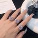 Internet Famous French Light Luxury Pink Diamond Heart-shaped Zircon Open Ring For Women, With A Sense Of Luxury,_ipsvogv.com