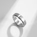 Men's Jewelry Simple Plain Ring With Engraving Stainless Steel Smooth Rotating Ring Cool Neutral Style Genderless Couple Ring_ipsvogv.com