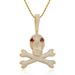 Pendants & Charms Hip Hop Pendant Red Eyed Skull Necklace Micro Inlaid Zircon Personality Men's Niche Hip Hop Accessories_ipsvogv.com
