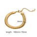 Ins Style Watch Gold-Plated Stainless Steel Cuban Flat Snake Chain Jewelry Bracelet_ipsvogv.com