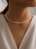 Personalized, Minimalist And Fashionable Necklace, Collarbone Chain, Pearl Pendant, Sweater Chain Jewelry_ipsvogv.com