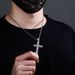 Hip Hop Grid Full Zircon Cross Pendant Necklace Unisex Simple Fashion Jewelry_ipsvogv.com