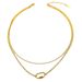 Women's Jewelry Jewelry Light Luxury Titanium Steel Clavicle Chain Female Geometric Oval Buckle Double Layer Necklace_ipsvogv.com
