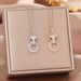 Micro Inlaid Zircon Pendant, Titanium Steel Necklace, Women's Personality, Light Luxury Leopard Accessories, Collarbone_ipsvogv.com
