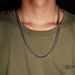 Titanium steel necklace men's autumn and winter high end non fading jewelry stainless steel Cuban chain men's necklace_ipsvogv.com