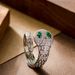 Internet Celebrity Fashion Diamond Studded Snake With Female Niche Design, Non Fading And Adjustable Opening Ring_ipsvogv.com