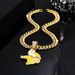 Fashion Jewelry Yellow And White Oil Drop Vikings Team Logo Pendant Single Pendant Personality Full Diamond Hip Hop Necklace_ipsvogv.com