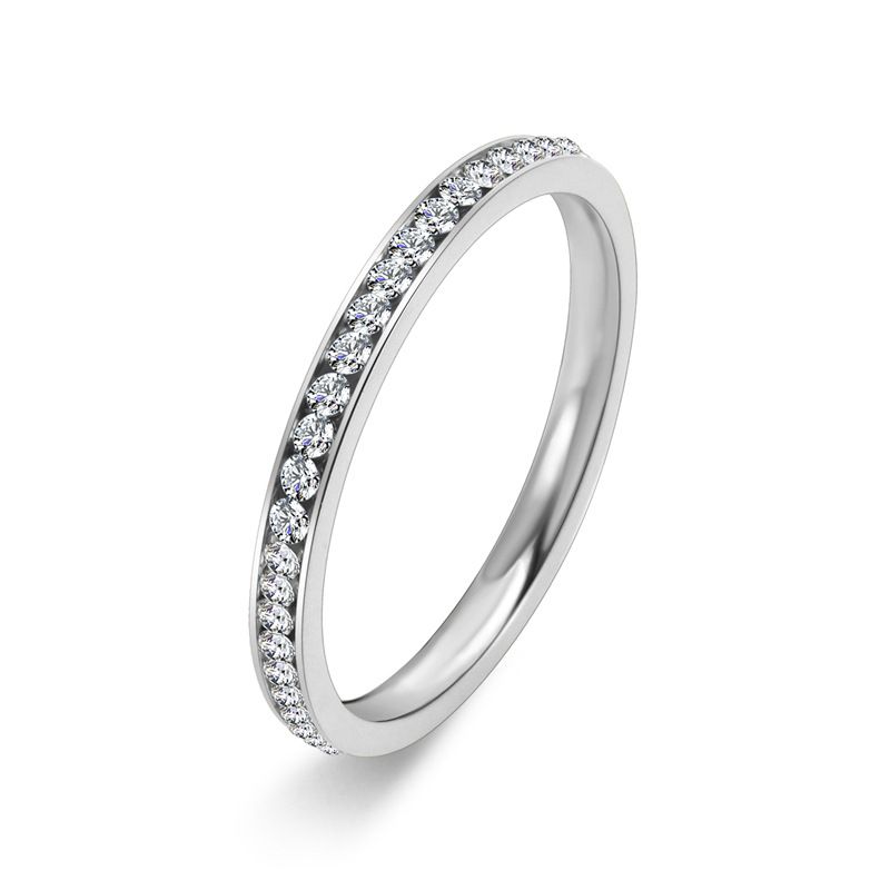 Women's Jewelry Stainless Steel Zircon Inlaid Ring Ladies Ins Net Red Gold Star Ring Jewelry_ipsvogv.com