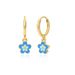 Oil Drop Flower Round Earrings For Women Light Luxury Niche Design Ear Clips High End Temperament Earrings_ipsvogv.com