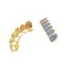 Hip Hop Jewelry Blue Zircon Micro Inlaid Zircon Gold Braces Hip Hop Halloween Costume Personalized Braces_ipsvogv.com