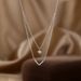Japanese Korean V-shaped Double Layered Necklace Women's Style, Light Luxury And High-end Feel, Inlaid With Zircon_ipsvogv.com
