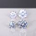 Cao Shichao's Sparkling Mosang Stone Exquisite with Simple Round Four Claw , Elegant and Small Female_ipsvogv.com