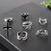 New Love Bat Snake Figure 8 Cross Hollow 7-piece Set Ring_ipsvogv.com