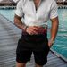 Men's Clothing polo shirt solid color plus size casual 3D printed zipper short sleeve suit lapel collar men's short sleeve_ipsvogv.com