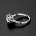 D Color One Carat Pure Silver For Marriage Proposal, Engagement Ring, Moissanite Diamond Round Package Ring_ipsvogv.com