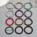 Geometric minimalist natural stone bead set, niche multiple colorful high-end design bracelet for both men and women_ipsvogv.com