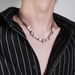 New Titanium Men's Pearl Trendy Skull Dice Head Hip Hop Stainless Steel Necklace, Couple Jewelry_ipsvogv.com