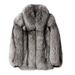 Men's clothing Autumn-winter fur men's coat Fashion casual silver fox fur coat thickened to keep warm_ipsvogv.com