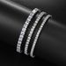 Unisex single row square zircon bracelet for women with full diamonds, adjustable pull out tennis bracelet jewelry_ipsvogv.com