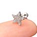 Unisex personality angel eye ear bone studs female geometric lightning screw buckle ear studs foreign trade piercing zircon earrings_ipsvogv.com