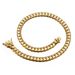 Men's Jewelry K Gold Cuban Necklace Brass Men's Whip Chain Necklace Bracelet Short Clavicle Chain_ipsvogv.com