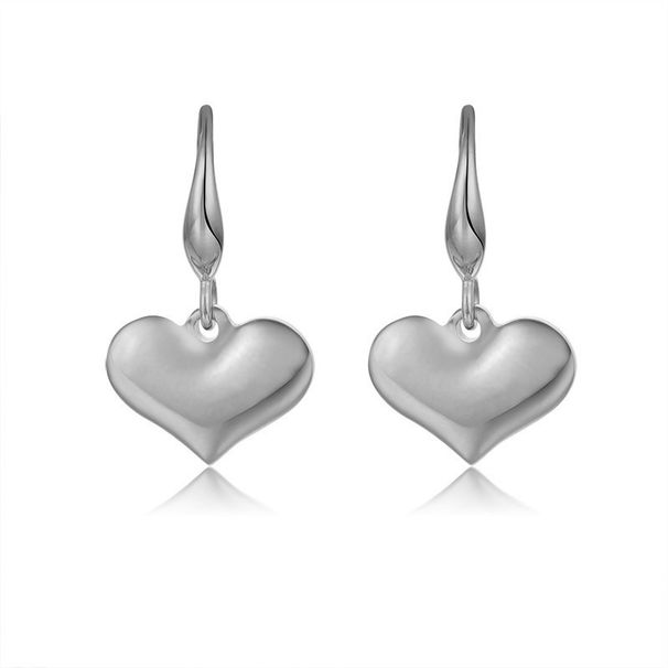 French Fashion Temperament Peach Heart Design Titanium Steel Heart-shaped Versatile High-end And Earrings_ipsvogv.com