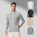 Men's Clothing Sports Jacket Leisure Running Round Neck Zipper Cardigan Sweater Quick-Drying Fitness Breathable_ipsvogv.com