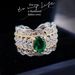 European and American retro palace style hollow two-color high fixed ring_ipsvogv.com