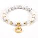 Ancient Golden Dragon Head Pendant 8mm Round Beads Natural Stone Bracelet Female Elastic Adjustable_ipsvogv.com