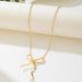 New Design Sense Bowknot Necklace For Women, Niche Exquisite Metal Ribbon Knotted Collarbone Chain, Ins Style Jewelry_ipsvogv.com