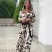 Women's Clothing commuting leisure color loose wide leg pants suit_ipsvogv.com