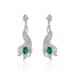 Ancient Hollow Leaves Long Earrings S925 Silver Breeding Red And Blue Stud Earrings_ipsvogv.com
