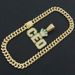 Hip Hop Full Diamond Personalized Letter Pendant, Necklace Jewelry, Men's New Cuban Chain Neckchain_ipsvogv.com
