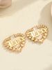 Statement Large Exaggerated High-end Feel DIY Letter Bamboo Knot Heart Earrings_ipsvogv.com