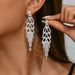 Unisex Celebrity Earrings For Women Long Style Round Face With Diamonds Slimming Fashionable And Individual_ipsvogv.com