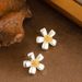 Silver Needle Korean Edition Exquisite Fashion Fairy Style Plant Flowers Flower Female Personality Temperament Simple_ipsvogv.com