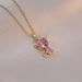 Micro-inlaid Diamond cute kitten necklace girl titanium steel non-fading South Korea fashion trendy all-match fresh_ipsvogv.com