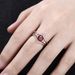 Sanjie Xiyin Jewelry Rose Gold Three Piece Set Ring Red Handpiece_ipsvogv.com