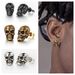 Unisex hip hop skull earrings for men Halloween personality old ear bone studs street popular earrings_ipsvogv.com