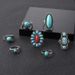 New Bohemian Style Hollowed Out Red Turquoise 7-piece Set Ring_ipsvogv.com