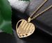 Personalized Titanium Necklace, Stainless Steel Heart-shaped Hollow Diamond Pendant, Birthda Stone Name Necklace_ipsvogv.com