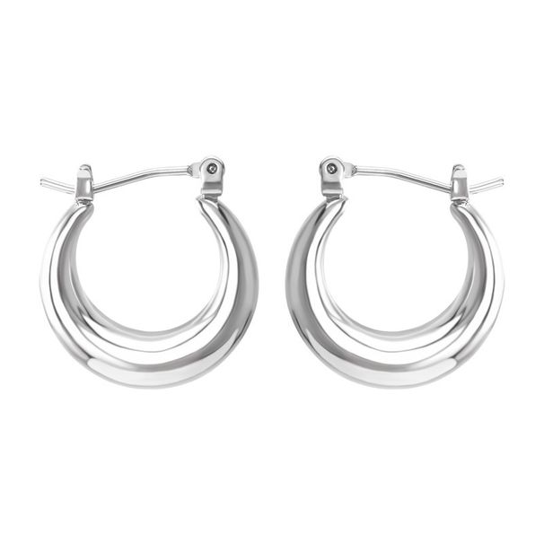 Fashion simple earrings female personality temperament circle round ear clip earrings_ipsvogv.com