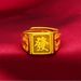 New Domineering Vietnamese Gold With An Mouth, Luck And Prosperous Ring, Brass Gold-plated Men's Open Mouth Ring_ipsvogv.com