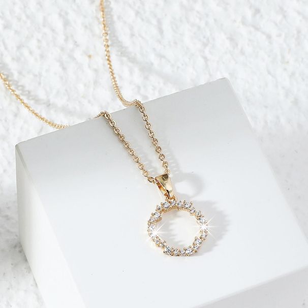 New Circle Clavicle Necklace For Women Ins Japanese And Korean Style Full Diamond Copper Inlaid Zircon High End Necklace Net Celebrity All Match Chain_ipsvogv.com