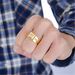Plated Domineering Big White Gold Simulated Diamond Men's Ring, Plated Jewelry_ipsvogv.com
